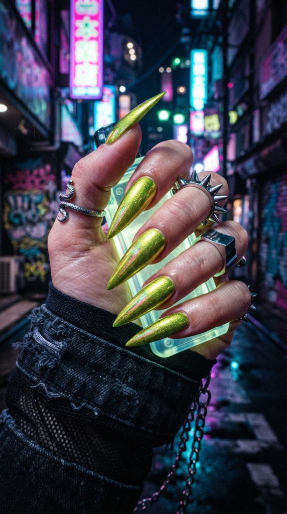 green nail