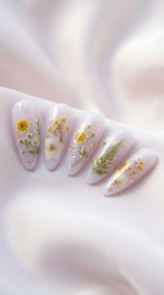 spring acrylic nail