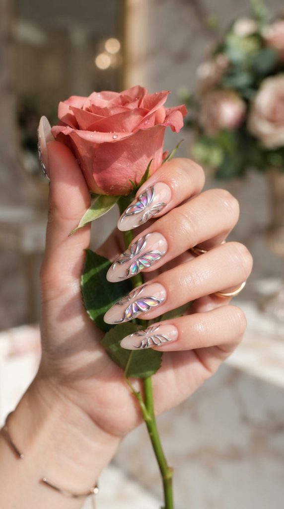 spring acrylic nail
