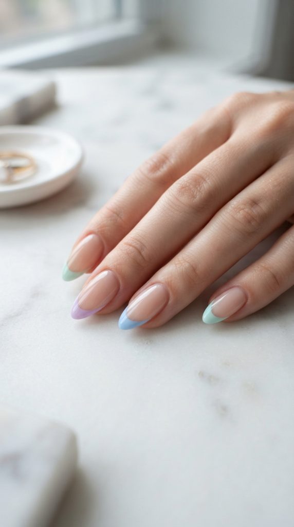 spring acrylic nail