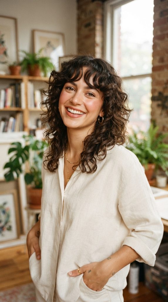 medium curly