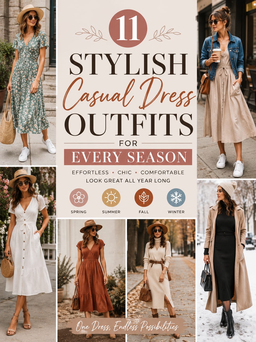 11 Stylish Casual Dress Outfit for Every Season