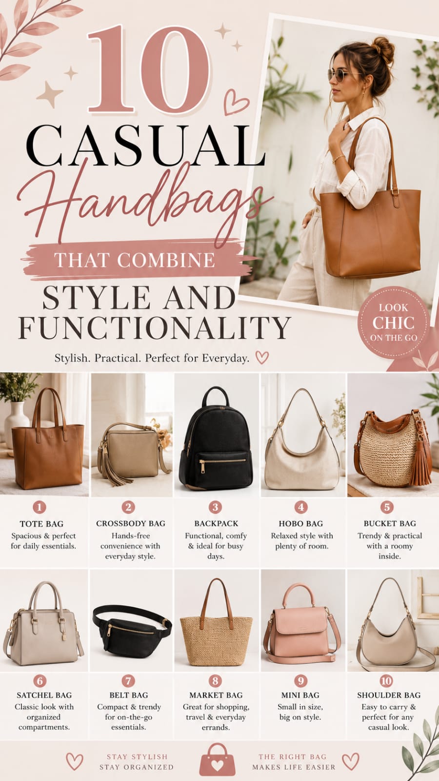 10 Casual Handbags That Combine Style and Functionality