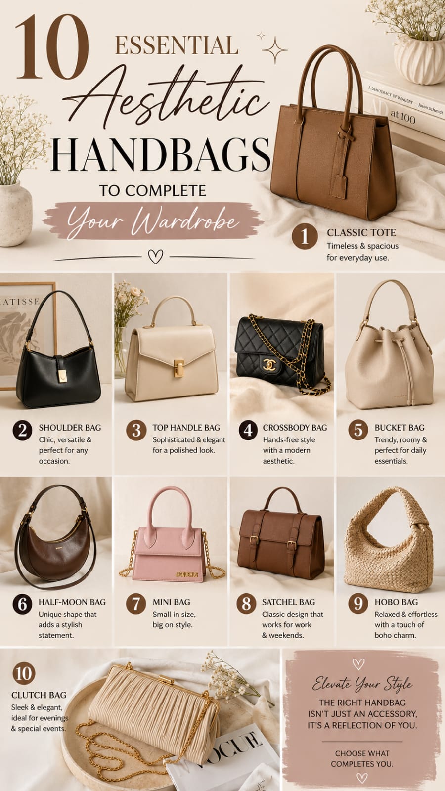10 Essential Aesthetic Handbags to Complete Your Wardrobe