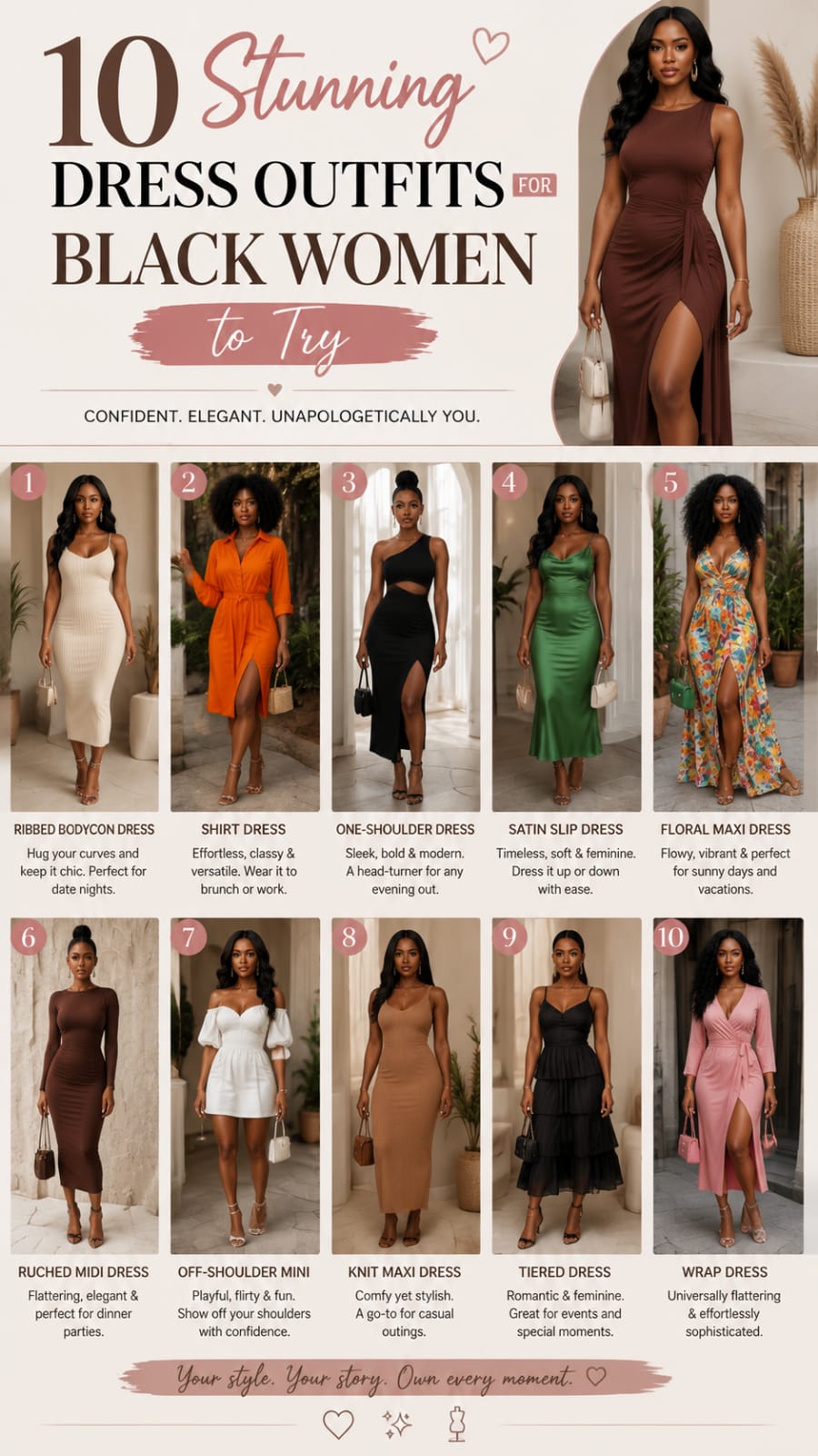 10 Stunning Dress Outfits for Black Women to Try
