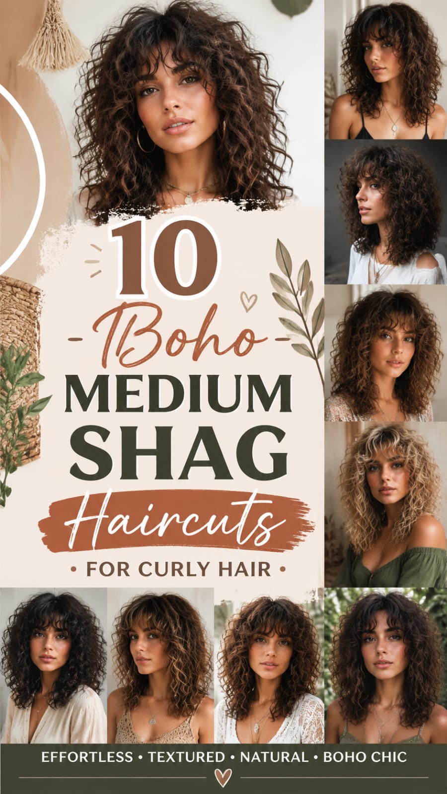 10 Boho Medium Shag Haircuts For Curly Hair