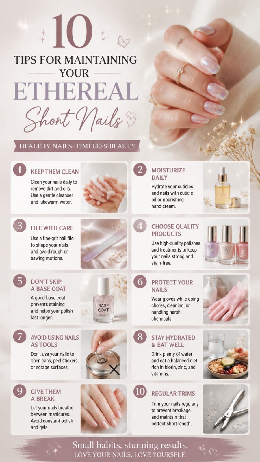10 Tips for Maintaining Your Ethereal Short Nails