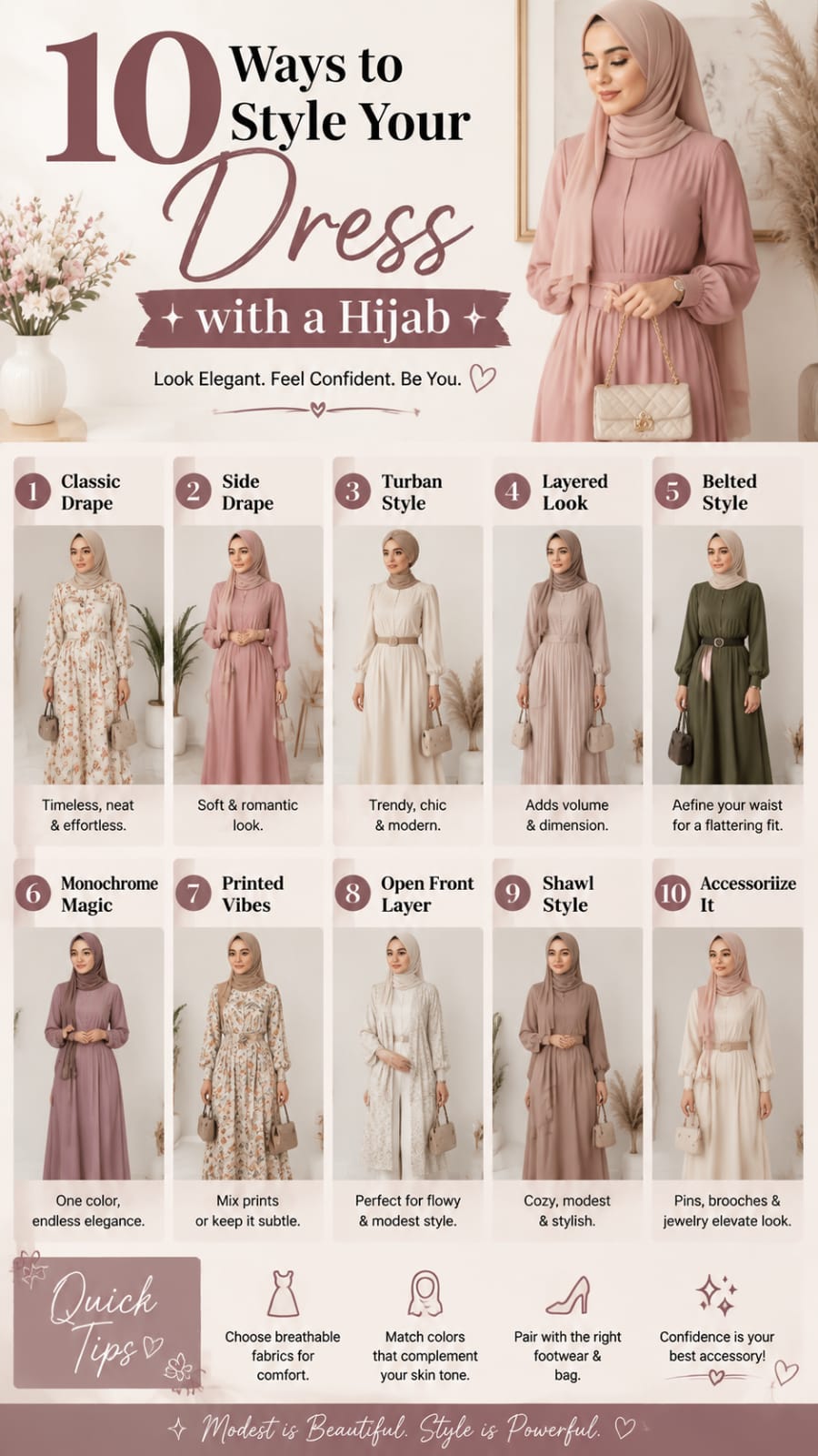 10 Ways to Style Your Dress with a Hijab