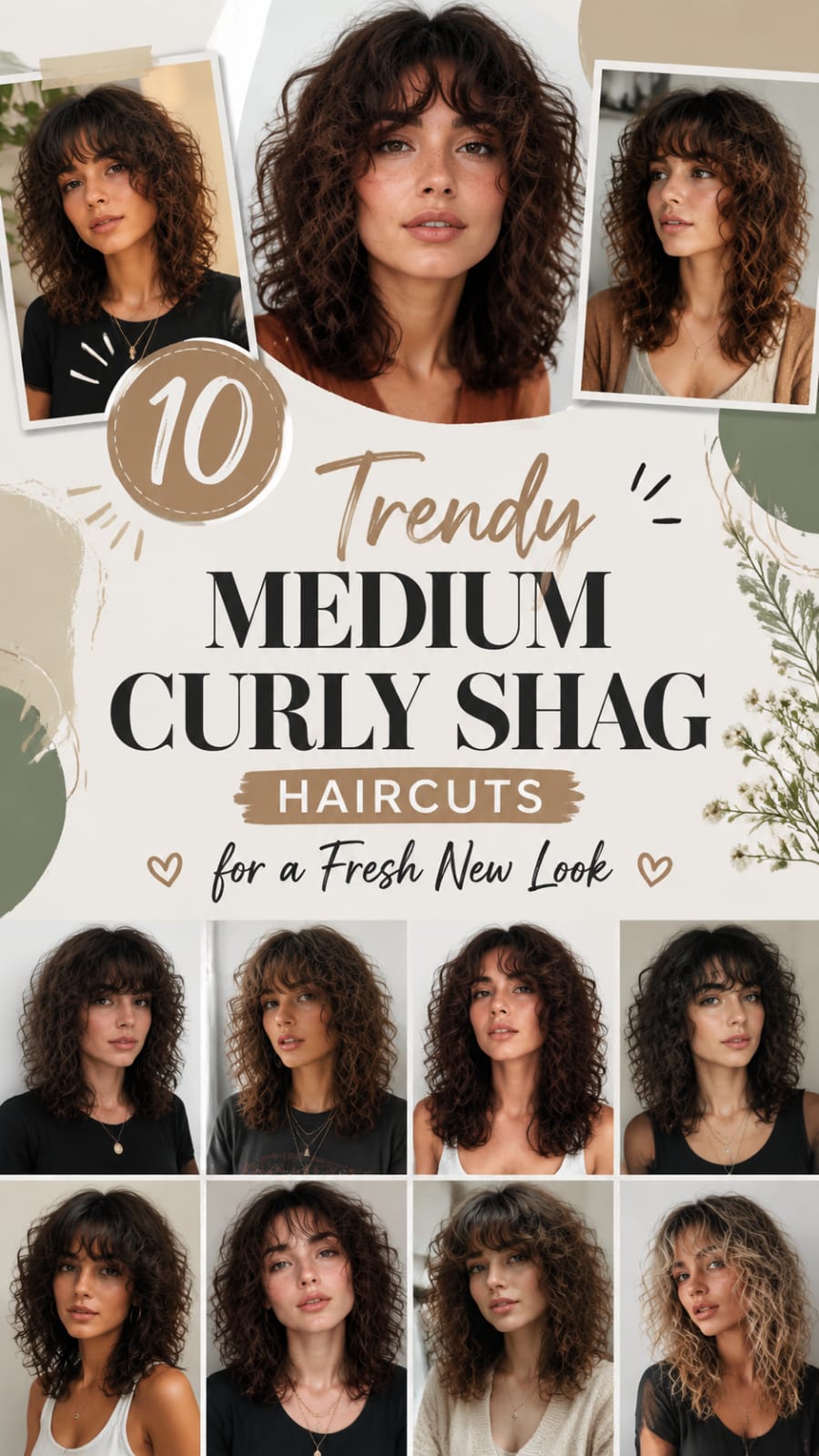 10 Trendy Medium Curly Shag Haircuts for a Fresh New Look