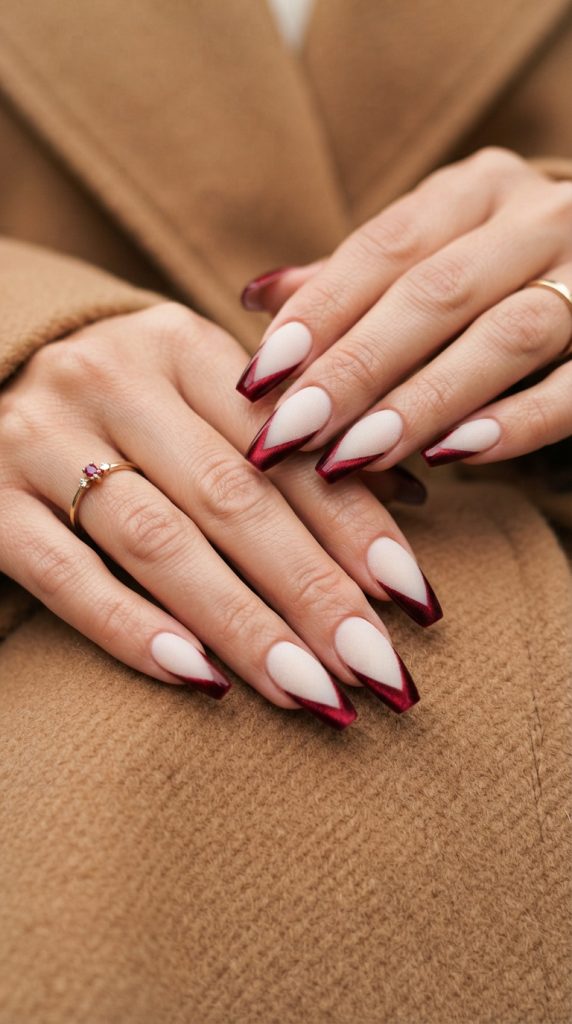 red and white nail
