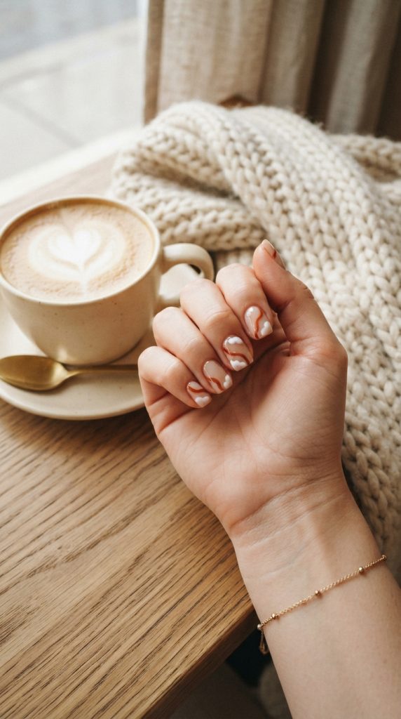 red and white nail