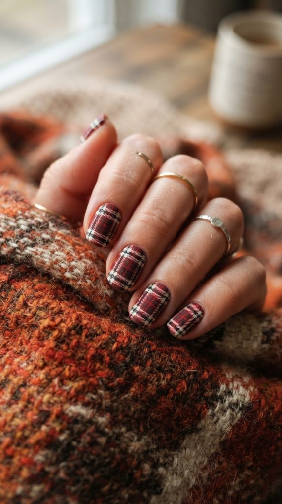 red and white nail