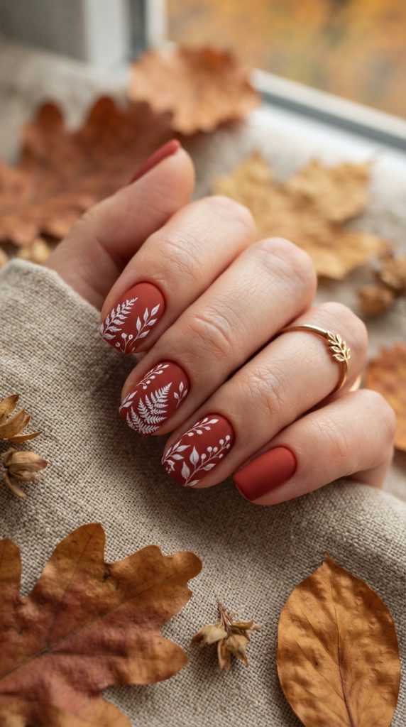 red and white nail