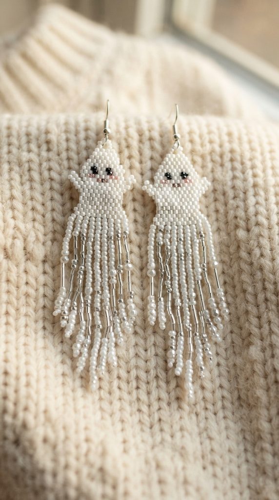 halloween beaded earrings