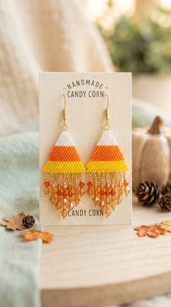 halloween beaded earrings