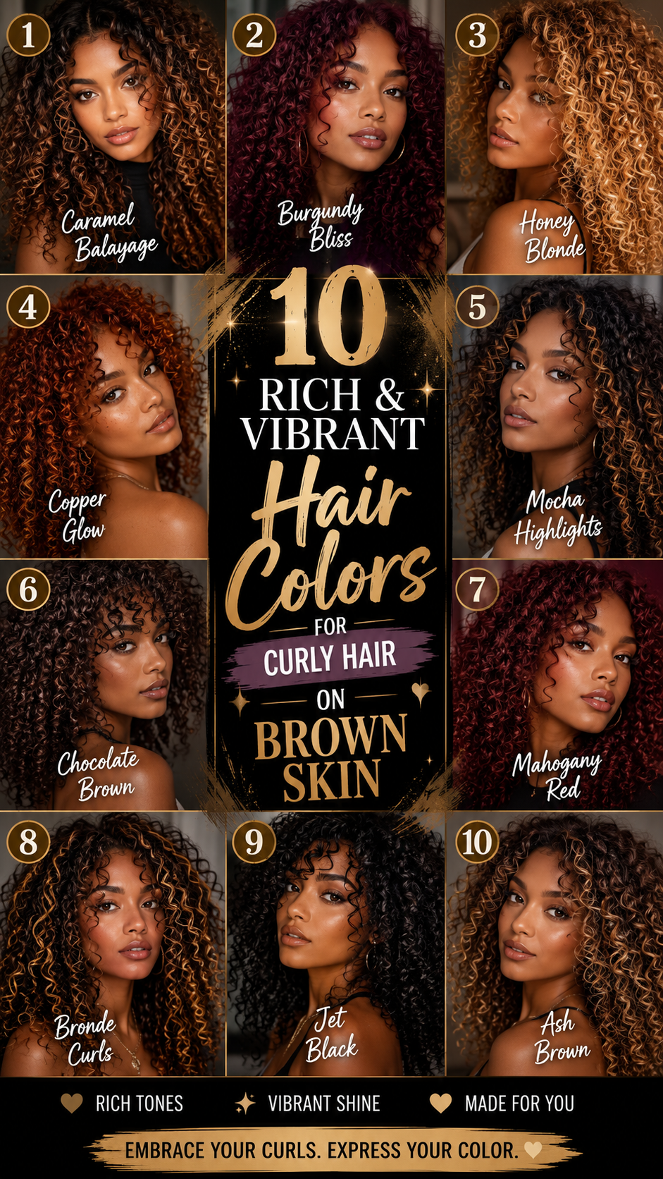 10 Rich and Vibrant Hair Colors for Curly Hair on Brown Skin