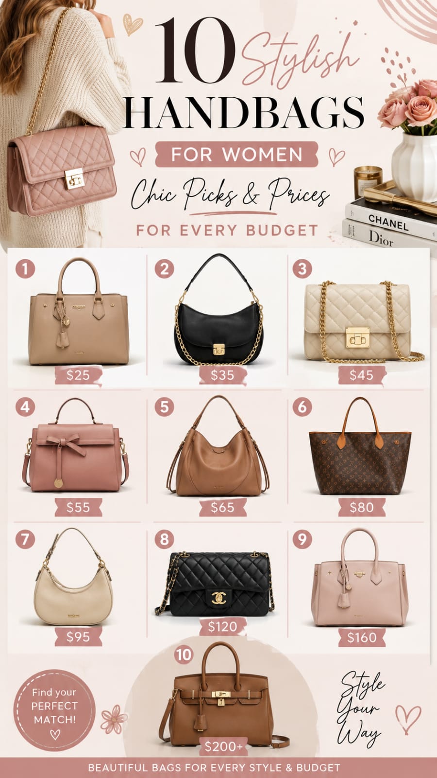 10 Handbags for Women: Chic Picks & Prices for Every Budget