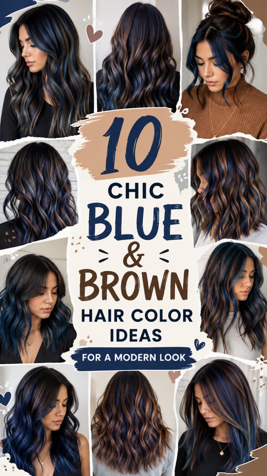 10 Chic Blue and Brown Hair Color Ideas for a Modern Look
